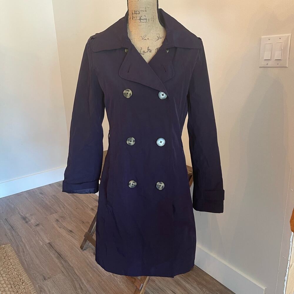 Fog by London Fog Navy Blue Overcoat Size Small